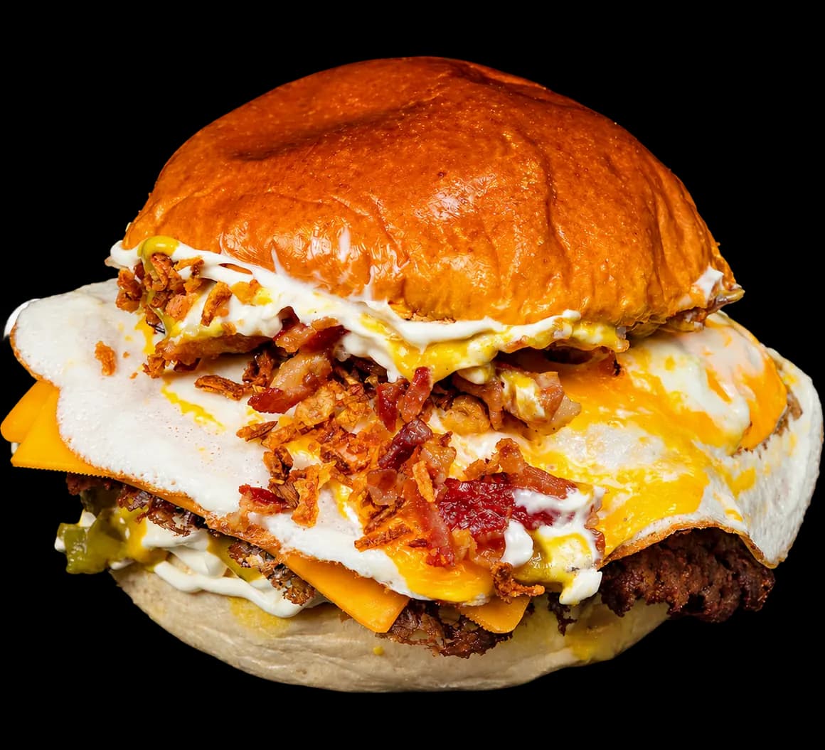 Doble smash burger de Big Boss con cheddar ahumado